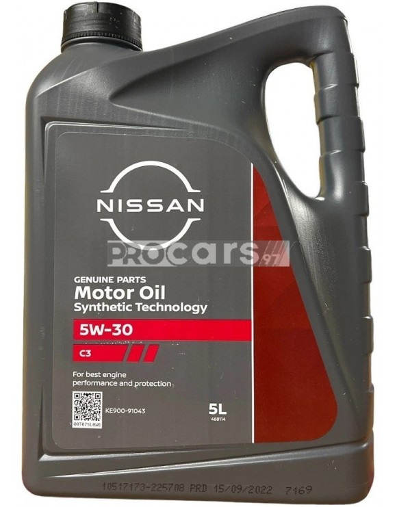 ULEI Motor NISSAN Original Oil 5W30 C3 KE90091043 5L