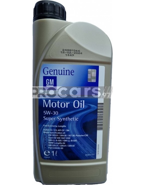 Ulei motor GM (OPEL)  Super Synthetic 5W30 1L